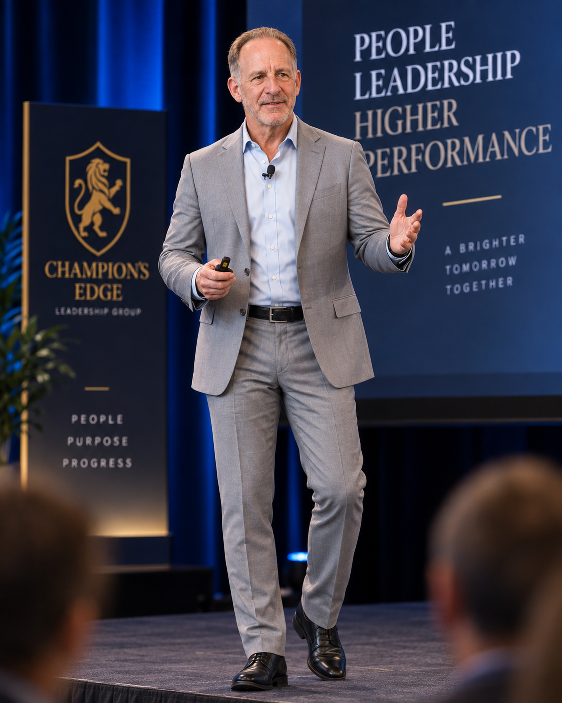 George Dupont speaking at a leadership event